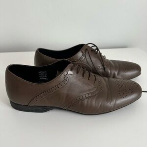 Versace Collection Brown Leather Brogues